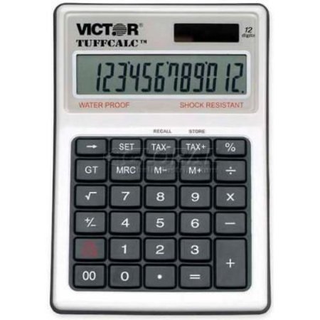 VICTOR TECHNOLOGY Victor® 12-Digit Calculator, 99901, Hybrid Power, 4-5/8" X 6-1/2" X 1-3/4", White 99901